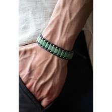 Serenite Collection Yeşim ve Hematit Taşı Desenli Bileklik