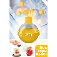 Mei Silikon Küre Buz Topu Kalıbı - Büyük Yuvarlak Buz Topları Için Dondurucu ve Sunum KABI,6X6CM Top Buz