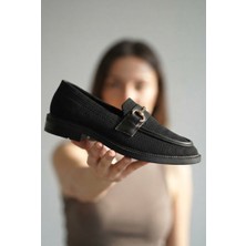 Zerenyus ZRK-X021 Premium Casual Siyah Triko Ortopedik Taban G Toka Günlük Babet