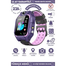 St. Morritz Lbs Konumlu Akıllı Çocuk Takip Saati Sim Kartlı Arama Kameralı Gizli Dinleme Özellikli Q19 - Mor