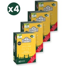 Ahmad Tea Klasik English Tea No.1 Demlik Poşet Çay 40X2 G 4\'li Ekonomik Paket – Toplam 160 Demlik Poşet