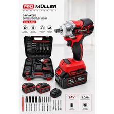 Pro Müller Alman X-Torq Çift Akülü Somun Sıkma Sınıflandırmasında "a" Sınıfında Bakır Sargılı Motor Set Hediyeli