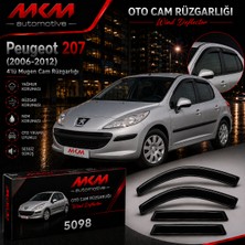 Mkm Peugeot 207 4'lü Mugen Cam Rüzgarlık Seti