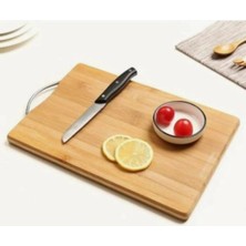 St. Morritz Metal Kulplu Bambu Kesme Tahtası 22X 32 cm