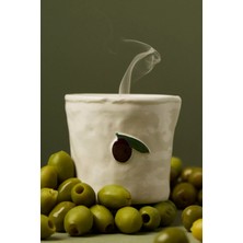 Anthropologie Paddywax Bistro Olive Zeytin Aromalı Dekoratif Seramik Mum