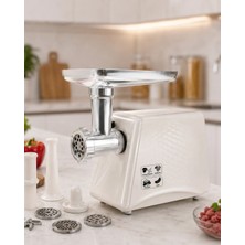 Soontech Çok Fonksiyonlu Kıyma Makinesi 3 Metal Disk Sucuk Sosis ve Içli Köfte Aparatlı