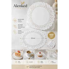 Alenked Yuvarlak Kağıt Dantel Pasta Altlığı 24 cm 100 Adet