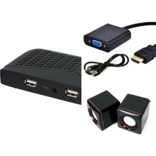 St. Morritz Hdmı, VGA ve Hoparlör Çıkışıyla Monitörü Tv'ye Dönüştüren Set
