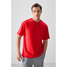Air Jones Fiesta Pamuklu Kalın Yumuşak Dokulu Oversize Fit Basic Erkek T-Shirt - 88378
