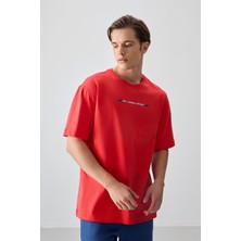 Air Jones Fiesta %100 Pamuk Kalın Yumuşak Dokulu Oversize Fit Baskılı Erkek T-Shirt - 88358