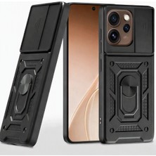 Nanospace Oppo Reno 15 F Uyumlu Kamera Korumalı Sürgülü Yüzüklü Standlı Kapak