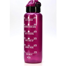 St. Morritz Su Matarası Tritan Geniş Ağız Su Şişesi Motivasyon Spor Matarası Suluğu Bpasız 1000 ml Mor T0103