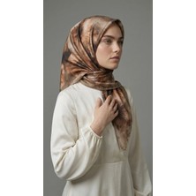 Lêvi D'or Levidor Kristal Eşarp Zambak Desen Latte