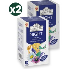 Ahmad Tea Night Karışık Bitki Çayı 20\'li 2\'li Ekonomik Paket – Toplam 40 Poşet Çay