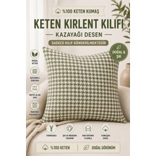 Yeşil Kazayağı Desen Kırlent Kılıfı