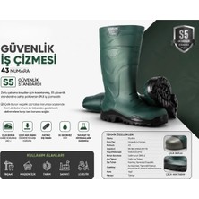 Starline STL-9910-S 5 Antistatik 43 Numara Src Kaydırmaz Taban Çelik Burunlu Çelik Ara Tabanlı Çizme