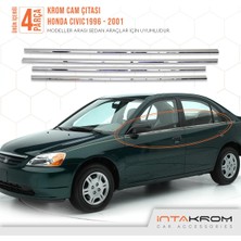 St. Morritz Honda Civic Krom Cam Çıtası 4 Parça 1996 - 2001