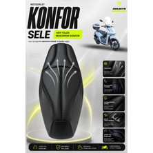 Sulaite Motosiklet Konfor Sele Kılıfı Yuki Gentle 50 Uyumlu Visco Süngerli Sele Pedi