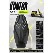 Sulaite Motosiklet Konfor Sele Kılıfı Vespa Gts 125 -150 Uyumlu Visco Süngerli Sele Pedi