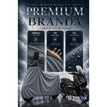 Sulaite Motosiklet Brandası Yamaha Xmax Motor Brandası Su Geçirmez Uv Koruma Kalın Kumaş Motor Örtüsü Gri