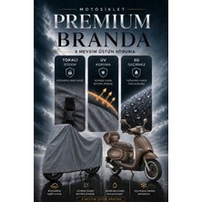 Sulaite Motosiklet Brandası Arora Cappucino Brandası Su Geçirmez Uv Koruma Kalın Kumaş Motor Örtüsü Gri