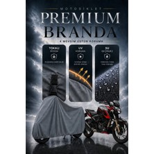 Sulaite Motosiklet Brandası Tvs Rtr Motor Brandası Su Geçirmez Uv Koruma Kalın Kumaş Motor Örtüsü Gri
