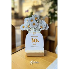 St. Morritz Ramazan Papatyalı Takvimi - Ramazan Ayı Dualı - Günün Önemi Içerikli Ahşap Tutuculu Takvim , Ramazan