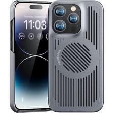iPhone 12 Pro Max Uyumlu Kılıf M-Safe Şarj Özellikli Soğutucu Benks Biliz Kapak Gri
