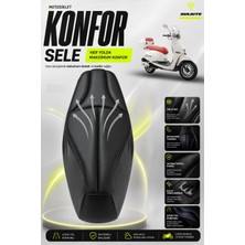 Sulaite Motosiklet Konfor Sele Kılıfı Kuba Brillant 125 - 125 Pro Uyumlu Visco Süngerli Sele Pedi Yırtılmaya Dayanıklı
