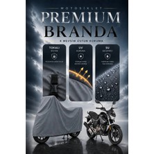 Sulaite Motosiklet Brandası Mondial Drift-L Su Geçirmez Uv Koruma Kalın Kumaş Motor Örtüsü Gri