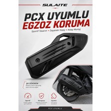 Sulaite Honda Pcx Uyumlu Egzoz Koruma Kapağı Mat Siyah Premium Isıya Dayanıklı