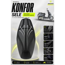 Sulaite Motosiklet Konfor Sele Kılıfı Mondial Lavinia 125 Uyumlu Visco Süngerli Sele Pedi