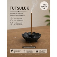 Filkorium3D Plastik Lotus Çiçek Tütsülük 7 cm Dekoratif Tütsü Tutucu - Uyarılara Dikkat Ediniz