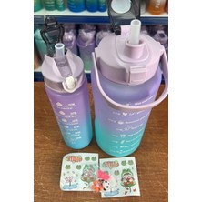 St. Morritz Yavrulu Motivasyonel Su Matarası 2 Li Suluk 2lt ve 900 ml Su Şişesi Suluk Spor Suluk Matara