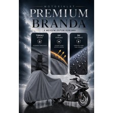 Sulaite Motosiklet Brandası Pulsar RS200 Brandası Su Geçirmez Uv Koruma Kalın Kumaş Motor Örtüsü Gri