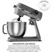 St. Morritz Multichef Artisan Digital Ekran 7 Litre Döküm Stand Mikser Antrasit 1800W