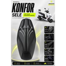 Sulaite Motosiklet Konfor Sele Kılıfı Kuba Pesaro 50X - 125X Uyumlu Visco Süngerli Sele Pedi .