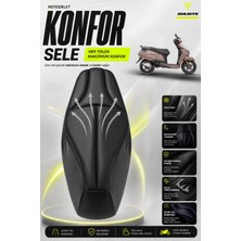 Sulaite Motosiklet Konfor Sele Kılıfı Tvs Jupiter 110 - 125 Uyumlu Visco Süngerli Sele Pedi Yırtılmaya Dayanıklı Su Geçirmez