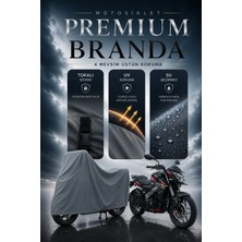 Sulaite Motosiklet Brandası Pulsar NS200 Motor Brandası Su Geçirmez Uv Koruma Kalın Kumaş Motor Örtüsü Gri