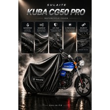 Sulaite Motosiklet Brandası Cg 50 Pro Motor Brandası Su Geçirmez Uv Koruma Kalın Kumaş Motor Örtüsü Siyah