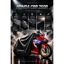 Sulaite Motosiklet Brandası Honda CBR250R Motor Brandası Su Geçirmez Koruma Kalın Kumaş Motor Örtüsü Siyah
