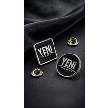 kuyumcudan Yeni Parti Özel Tasarım Gümüş Kaplama Yaka Rozeti (2 Adet)