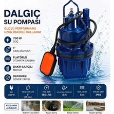 Ibeltech 1” Çıkış Ağızlı 700 Watt Flatörlü Bakır Sargılı Elektromagnetik Dalgıç Su Pompası