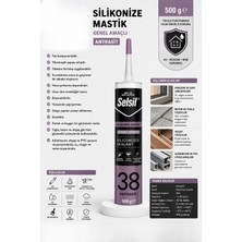 Selsil Genel Amaçlı 500 Gram Pencere Kapı Sızdırmazlık Antrasit Gri Renk Sililkonize Mastik Antrasit