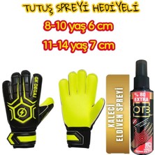 St. Morritz Gk Degaj Avuç Içi Renkli Çocuk Goalkeeper Gloves Bilek Bandajlı Kaleci Eldiveni Kaleci Sprey Seti