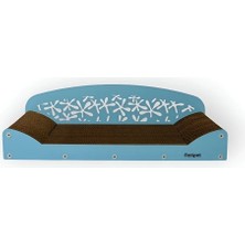 St. Morritz Karton Kedi Tırmalama Geniş Koltuk Mavi 68X20X25 cm