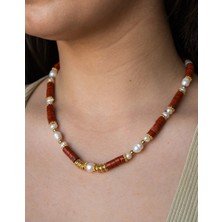 Serenite Collection Brunn Inci ve Varasit Taşı Kolye