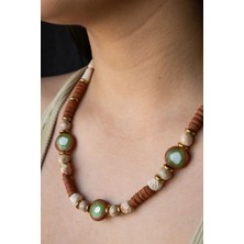 Serenite Collection Suolo Toprak Yeşil Kolye