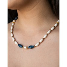 Serenite Collection Ciel Fosil Inci ve Sedef Taşı Kolye