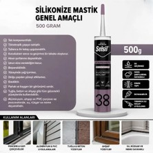 Selsil Genel Amaçlı 500 Gram Pencere Kapı Sızdırmazlık Siyah Renk Silikonize Mastik